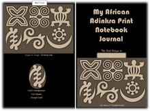 Load image into Gallery viewer, My African Adinkra Print Notebook Journal-Paperback
