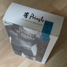 Load image into Gallery viewer, Men’s Pringle Classic Boxers - New Fit 4pack - Combed Cotton &amp; Lycra - Black - L
