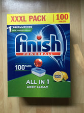 Load image into Gallery viewer, Finish All-in-1 Powerball XXXL 100 Tablets - Dishwasher Tablets
