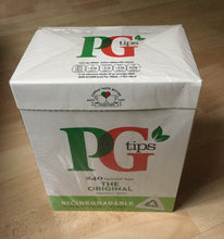 Load image into Gallery viewer, PG Tips The Original Pyramid Tea Bags 240. Biodegradable. Britain’s No.1 Tea Bags.
