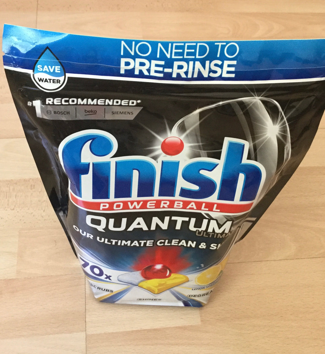 Finish Quantum Ultimate Lemon Dishwasher Tablets 70x