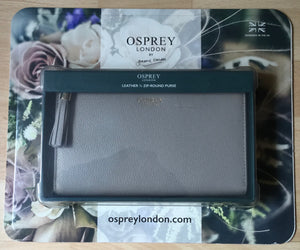 Osprey London Women's Leather Purse 12x20x3cm - Taupe