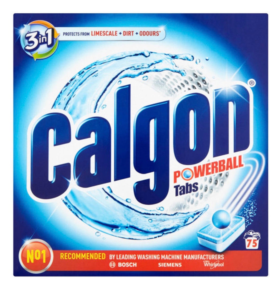 Calgon 3-in-1 Powerball Tabs 75 for Washing Machine - Laundry