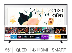 Samsung QE55LS03TAUXXU, The Frame, 55 Inch QLED 4K Ultra HD Smart Television - Black