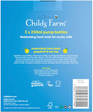 Load image into Gallery viewer, Childs Farm Moisturising Hand Wash Grapefruit &amp; Tea Tree 3 X 250ml
