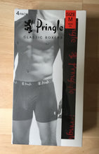 Load image into Gallery viewer, Men’s Pringle Classic Boxers - New Fit 4pack - Combed Cotton &amp; Lycra - Black - M
