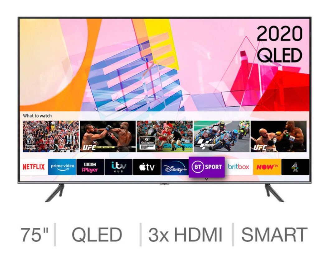 Samsung QE75Q65TAUXXU 75 Inch QLED 4K Ultra HD Television - Dark Silver