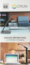 Load image into Gallery viewer, OttLite Executive LED Desk Lamp With Wireless Charging 5 Brightness - Black
