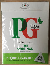 Load image into Gallery viewer, PG Tips The Original Pyramid Tea Bags 240. Biodegradable. Britain’s No.1 Tea Bags.
