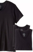 Load image into Gallery viewer, Men&#39;s Calvin Klein Cotton Stretch V-Neck Classic Fit T-Shirt 3-pack New - Black - Medium
