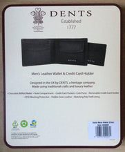 Load image into Gallery viewer, Dents Men’s Leather Wallet &amp; Removable Credit Card Holder. RFID Protected-Choc

