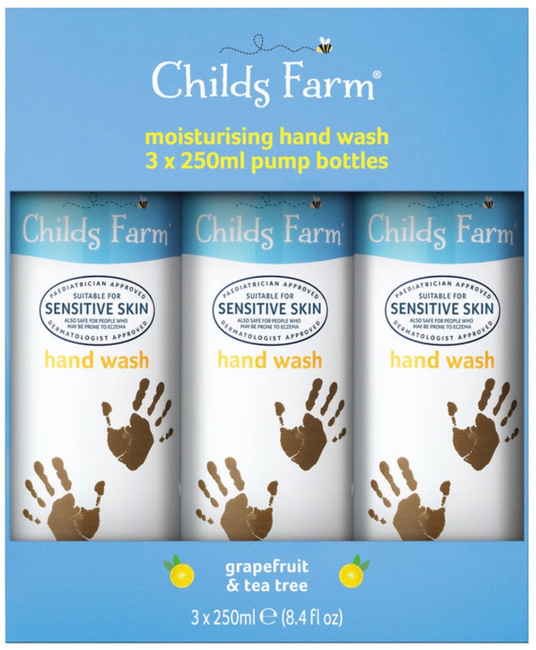 Childs Farm Moisturising Hand Wash Grapefruit & Tea Tree 3 X 250ml