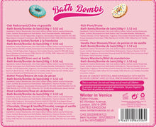 Load image into Gallery viewer, Winter in Venice Doughnut Bath Bombs 9x100g Gift Set
