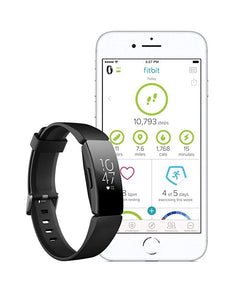 Fitbit Inspire HR Fitness & Activity Tracker + Heart Rate - Black