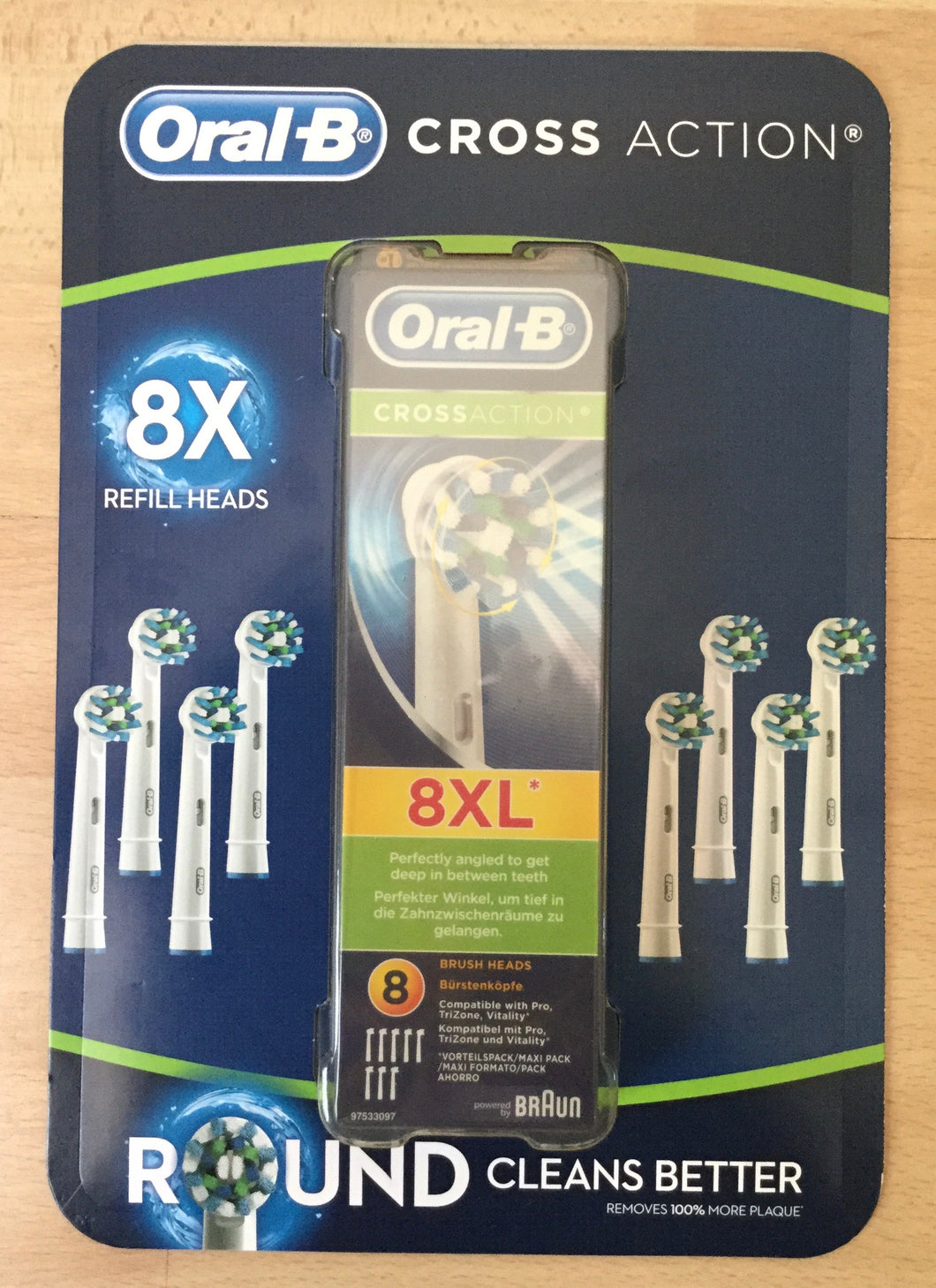 OralB Cross Action 8X Refill Heads for electric toothbrushes