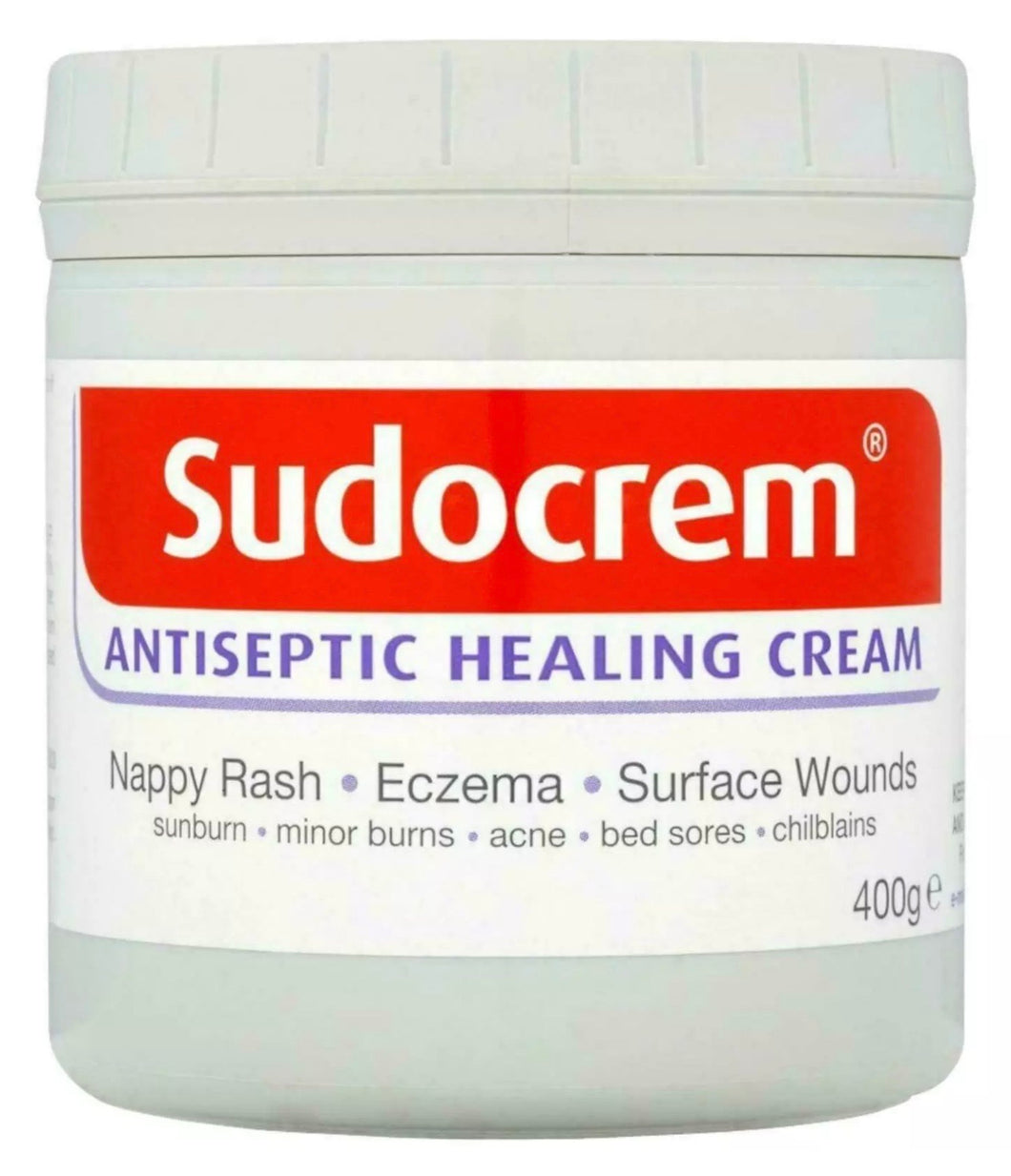 Sudocrem Antiseptic Healing Cream 400g for Nappy Rash, Eczema, Surface Wounds