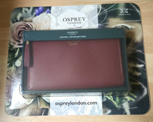 Load image into Gallery viewer, Osprey London Women&#39;s Leather Purse 12x20x3cm - Burgundy
