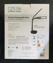 Load image into Gallery viewer, Ottlite Wellness Wireless Charging LED Lamp With Colour Changing Base-Black
