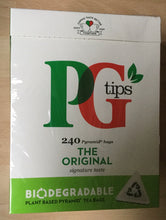 Load image into Gallery viewer, PG Tips The Original Pyramid Tea Bags 240. Biodegradable. Britain’s No.1 Tea Bags.
