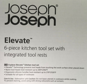 Joseph Joseph Elevate 6 Piece Kitchen Tool Set With Integrated Tool Rests